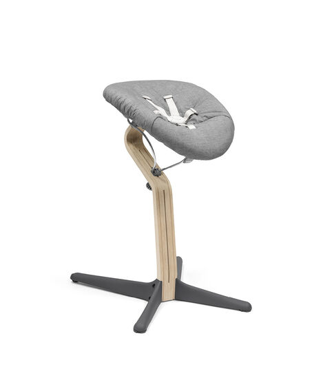 Stokke® Nomi® Chair Natural-Anthracite with Newborn Set Grey. view 3