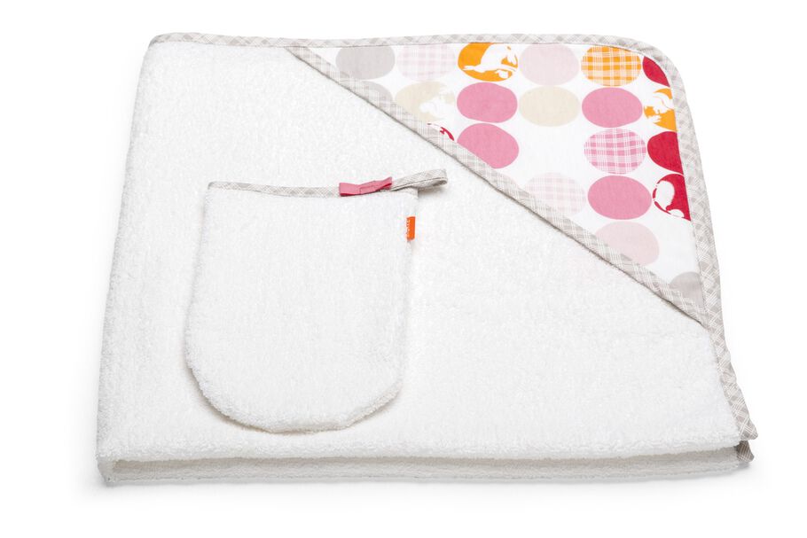 Hooded Towel, Silhouette Pink