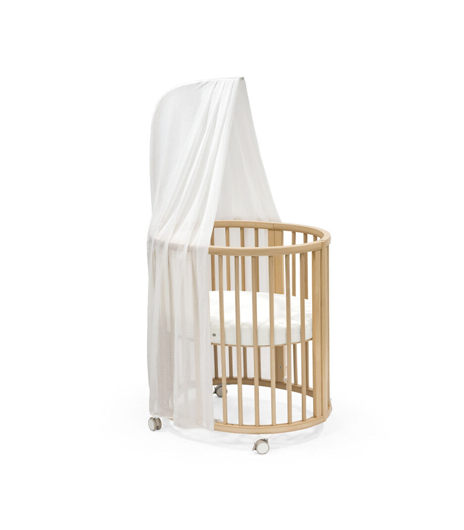Stokke® Sleepi Mini, Natural. With Mattress and Canopy.