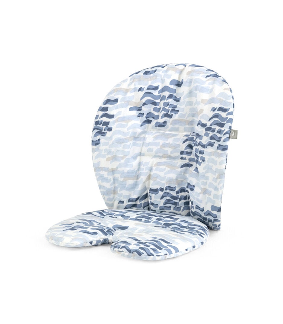 Stokke® Steps™ High Chair Cushion Grey Waves Blue.
