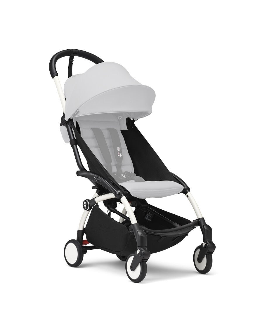 Stokke® YOYO3® 6+ Stone. White Frame. Shadowed textiles. galery image 4
