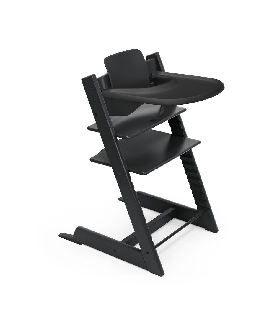 Tripp Trapp® high chair Black, with Baby Set. Stokke® Tray Black. galery image 20