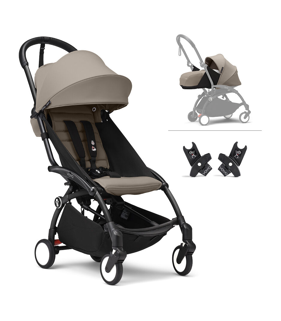 Stokke® YOYO³ from newborn to toddler - Taupe, Taupe, mainview