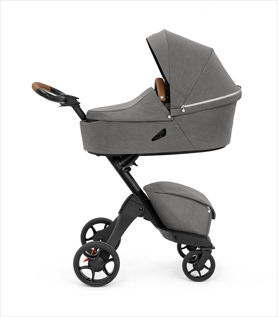 Stokke® Xplory® X Modern Grey Stroller with Carry Cot.