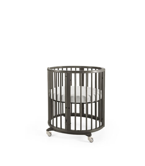Stokke® Sleepi™ Mini Hazy Grey. Fitted Sheet, White. view 3