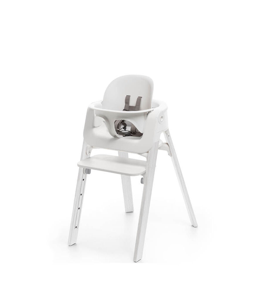 Stokke® Steps™ Oak White chair with Baby Set White. view 8