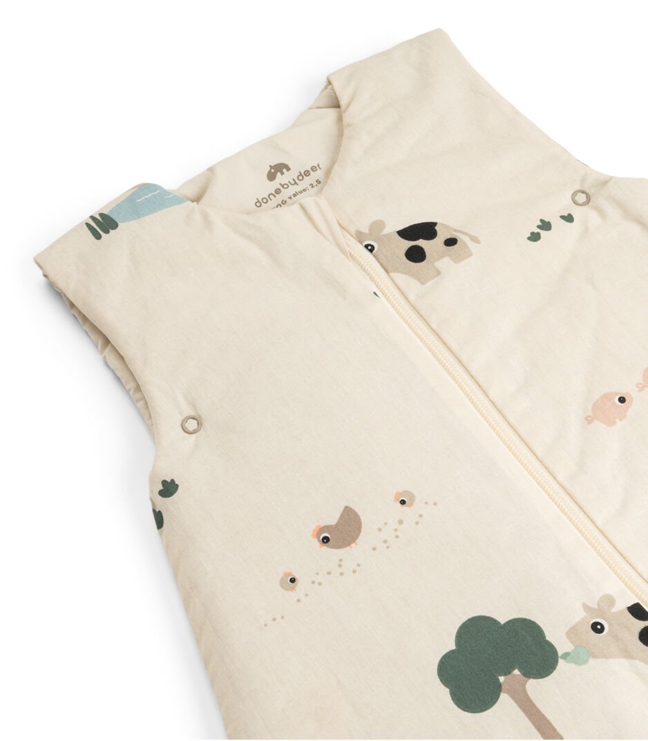 Sac de couchage Done by Deer™ 70 cm – TOG 2.5 – Tiny Farm Sand, Tiny Farm Sand, mainview