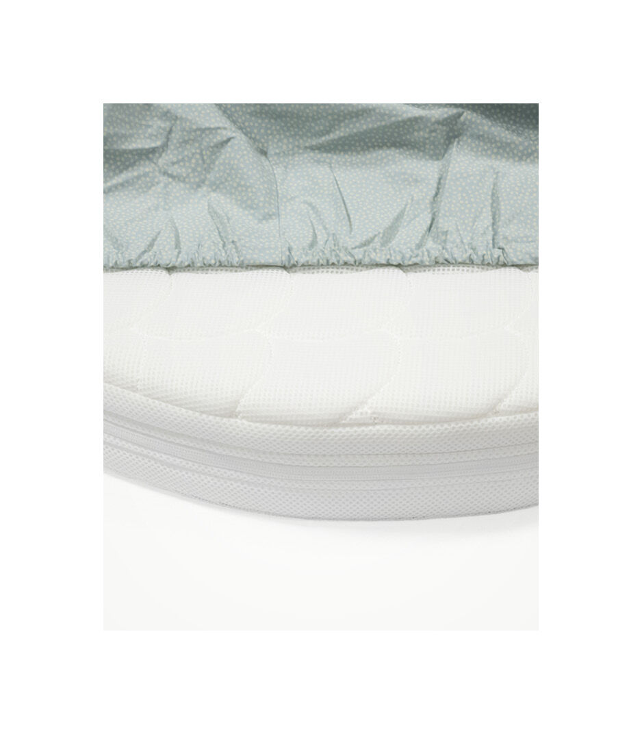 Spannbettlaken für Stokke® Sleepi™ Bett V3, Dots Sage, mainview