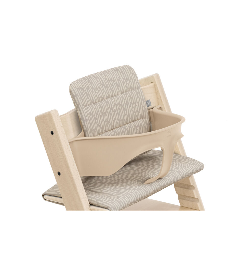 Tripp Trapp® High Chair Natural with Cushion-25 Beige Timber. Close-up. galery image 5