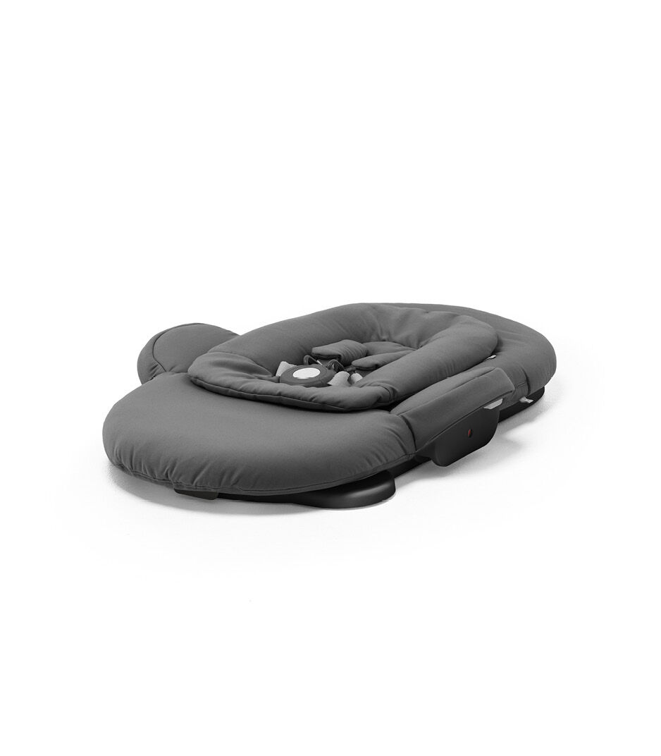 Stokke® Steps™ Bouncer, Herringbone Grey and Black. Folded