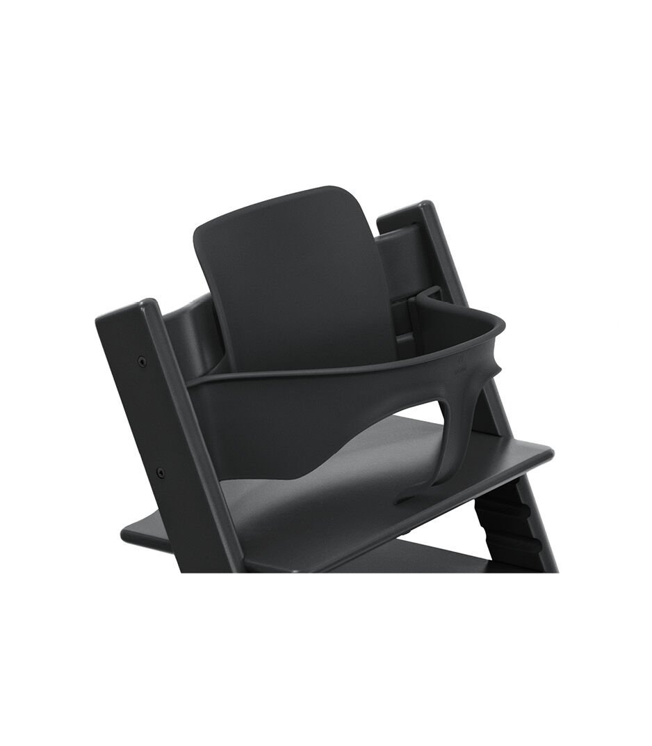 Tripp Trapp® chair Black, Beech Wood, with Baby Set. galery image 1