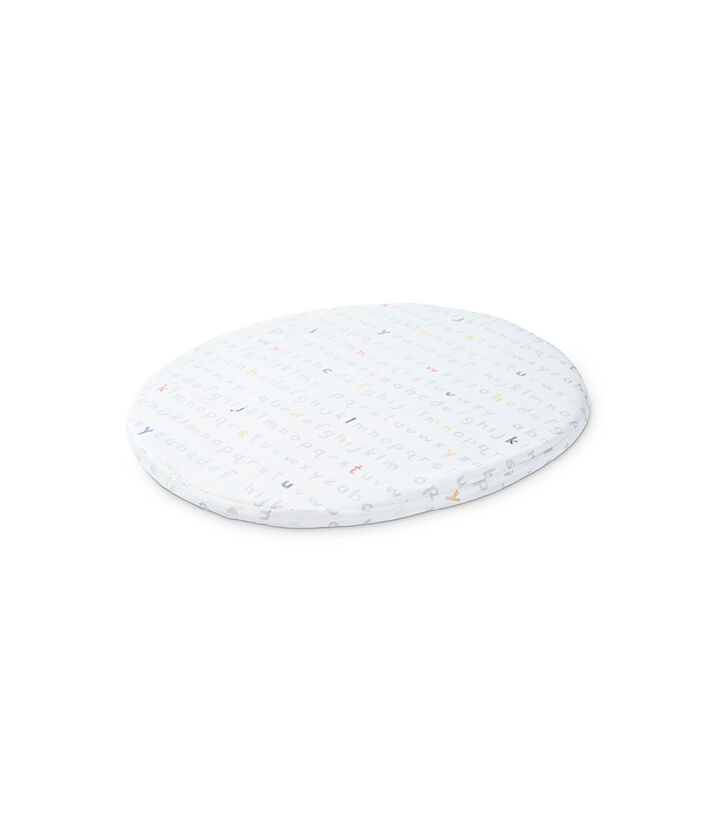 Stokke® Sleepi™ Mini Fitted Sheet by Pehr, Rainbow Alphabet Lines, mainview view 1