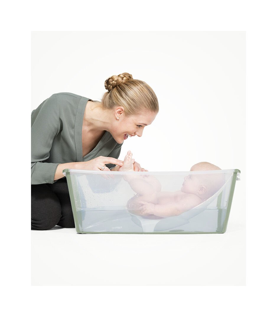 Stokke® Flexi Bath® Transparent Green. Newborn Support.
