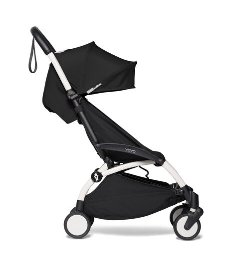 YoYo² Stroller White Frame with Black Textiles, Black, mainview view 2