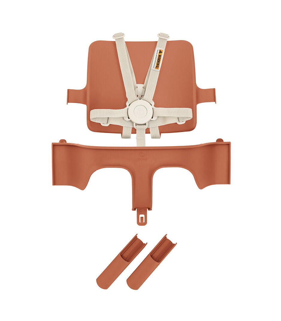 Tripp Trapp® Baby Set, Terracotta. What is included. US variant with Stokke® Harness. galery image 4