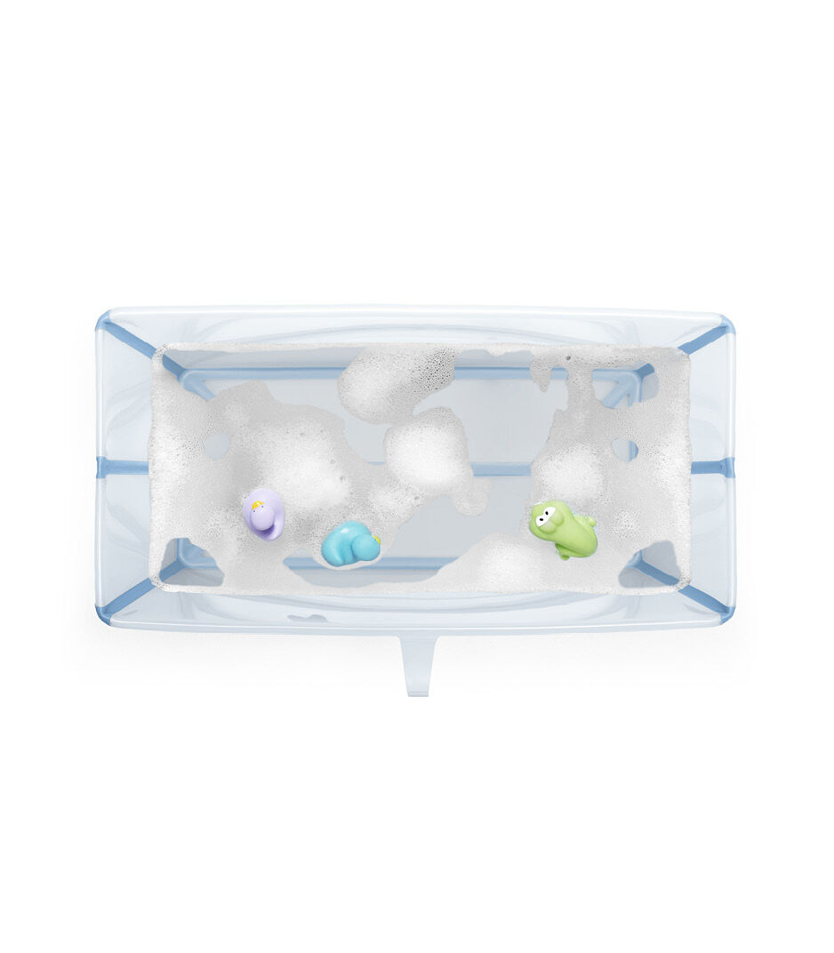 Stokke® Flexi Bath® Ocean Blue with water. Top view. galery image 5