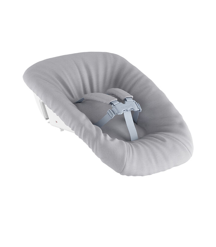 Tripp Trapp® Newborn Set, Grey. Angeled view. view 1