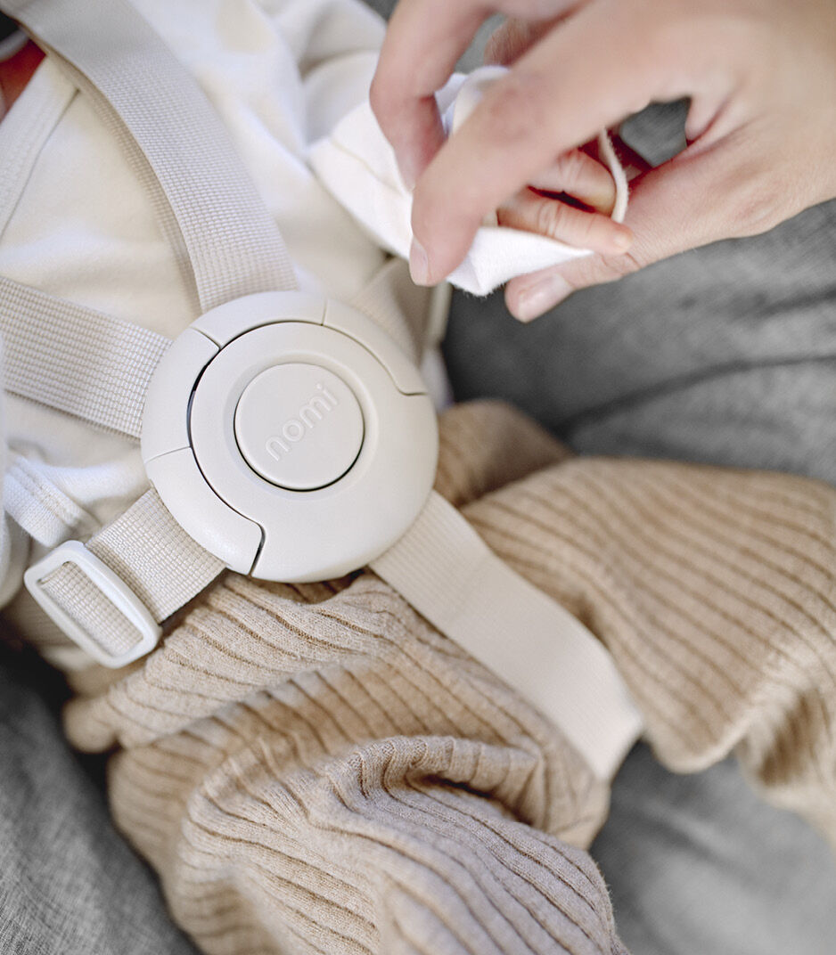 Stokke® Nomi® Newborn Set. Grey textile cover. Top view. galery image 6