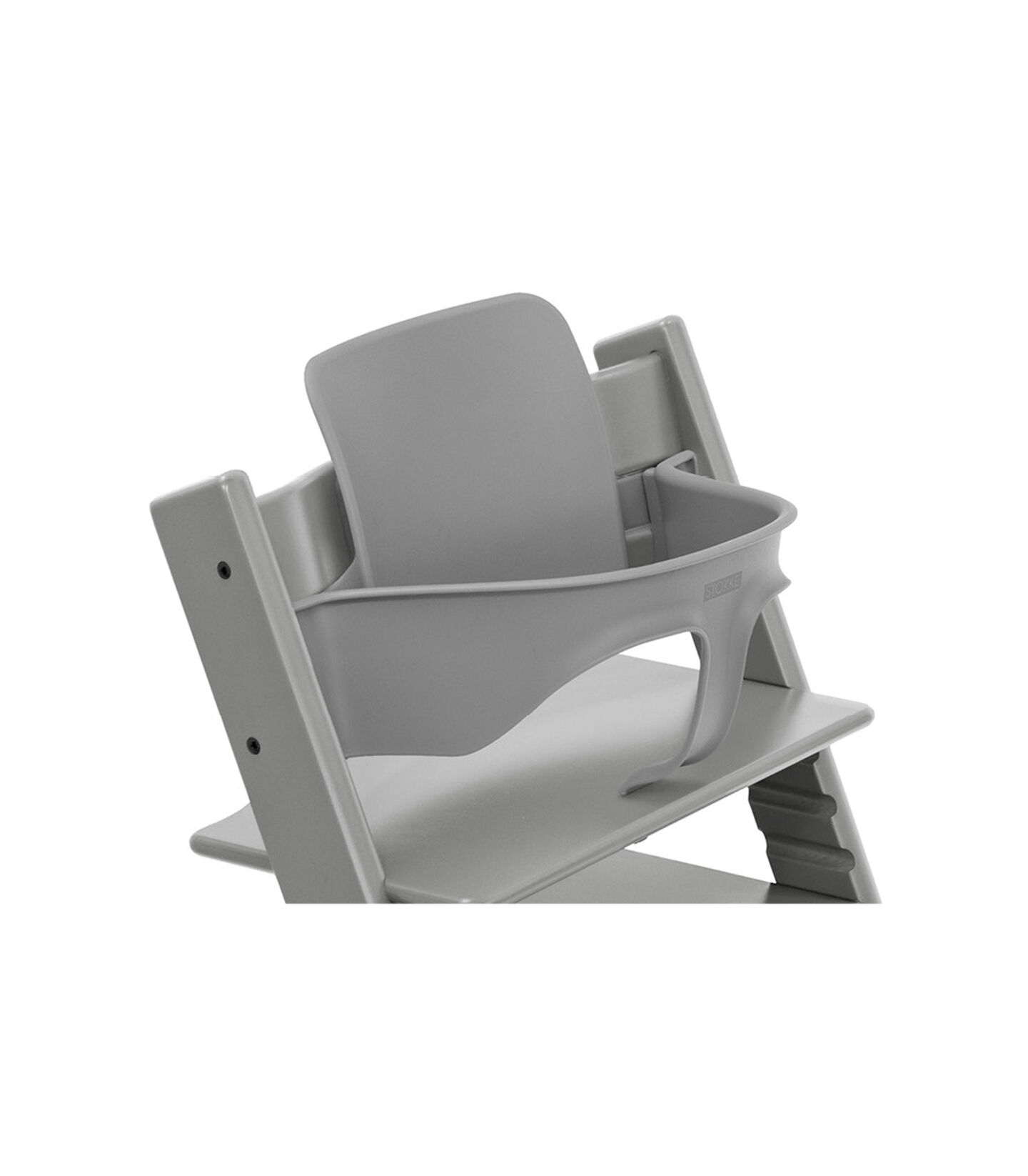 Tripp Trapp® Chair Storm Grey with Baby Set. Close-up. view 1