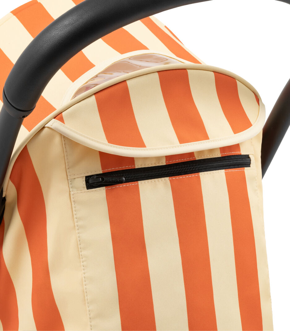 Stokke® YOYO3® 6+ Riviera Capri. Black frame. Ventilation detail, closed.  Close-up. Back view. galery image 13