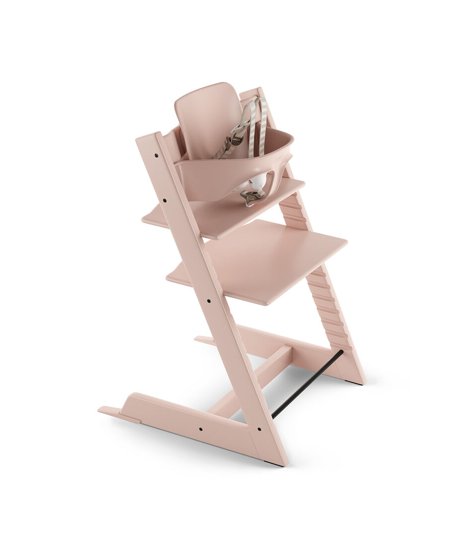 Tripp Trapp® Chair Serene Pink with Baby Set. US version.