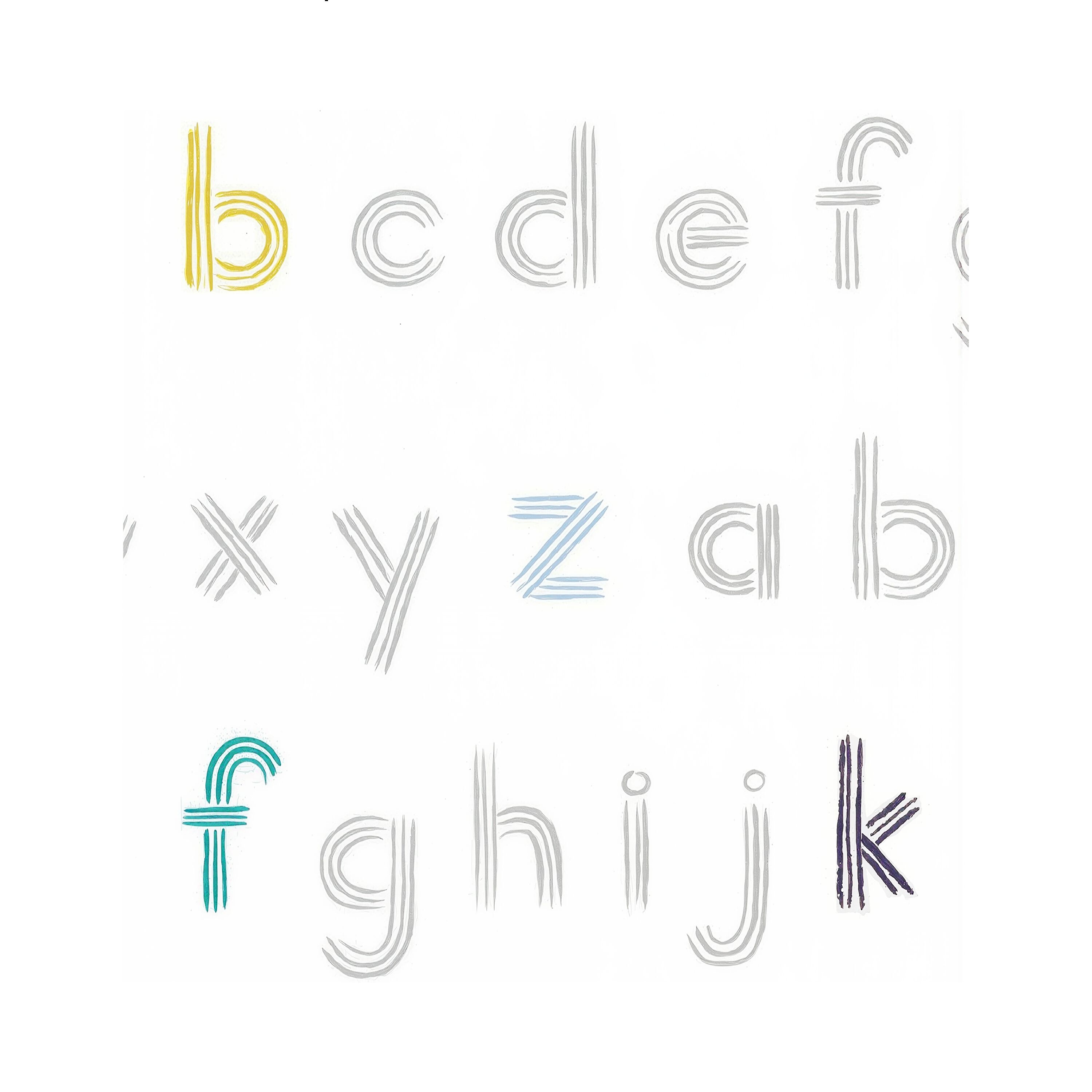 Stokke® Sleepi™ Mini Fitted Sheet Pehr Rainbow Alphabet Line, Rainbow Alphabet Lines, mainview