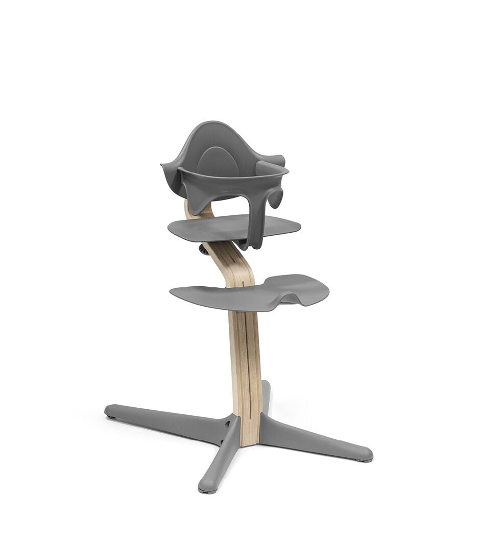Stokke® Nomi® Chair Natural-Grey with Baby Set. galery image 1