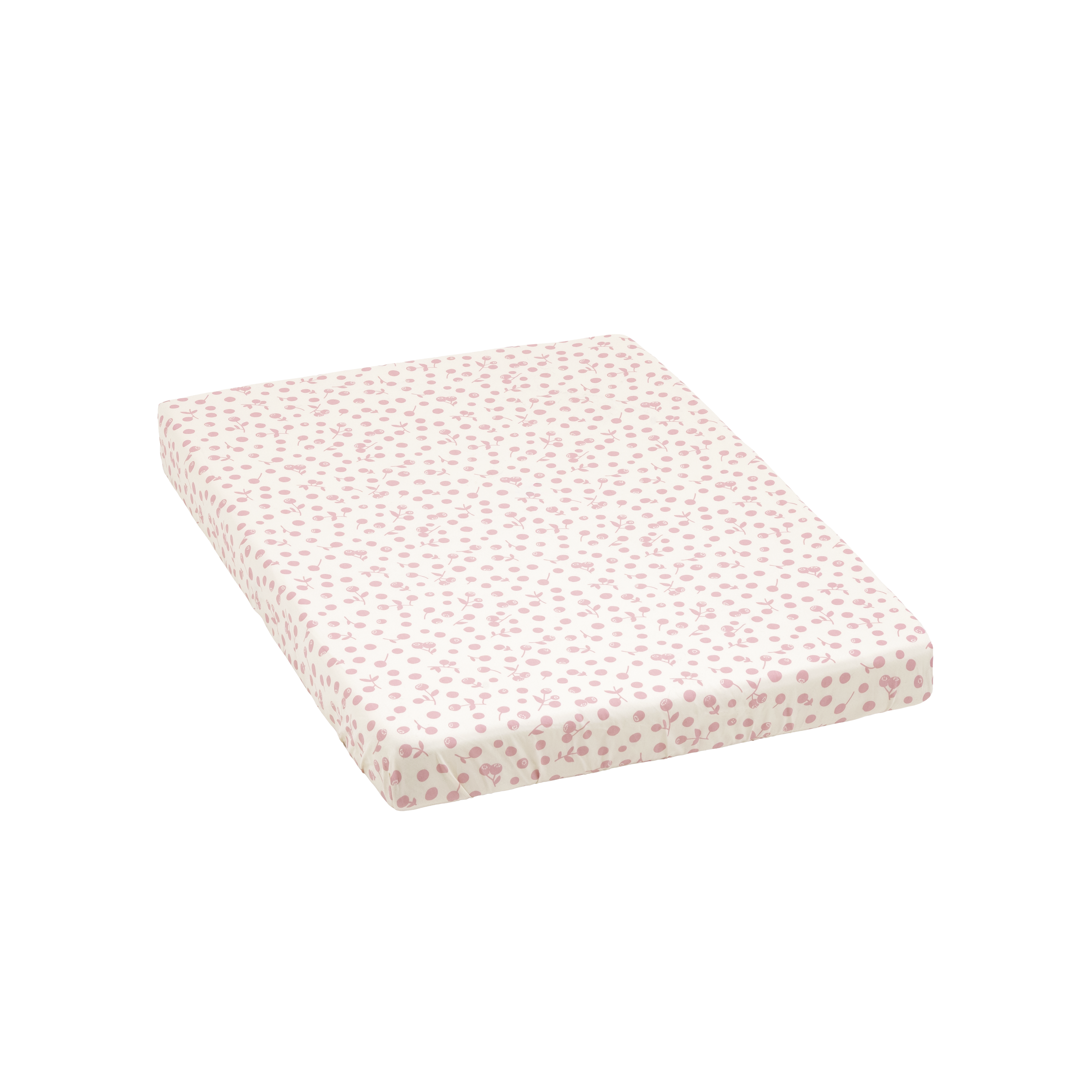 Stokke® Nighti™ Mini Fitted Sheet. Wild Rose Berries. 60x80cm. galery image 1