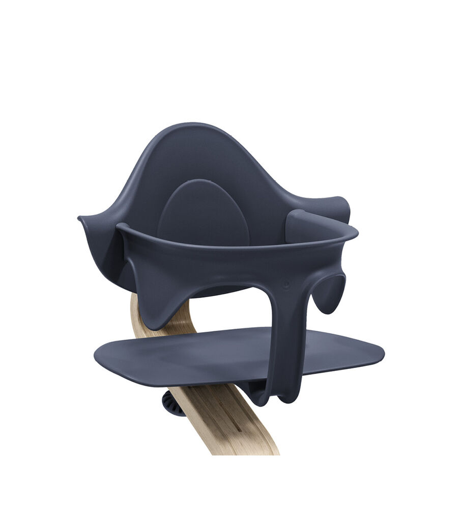 Stokke® Nomi® Chair Natural-Navy with Baby Set. Close-up. view 3
