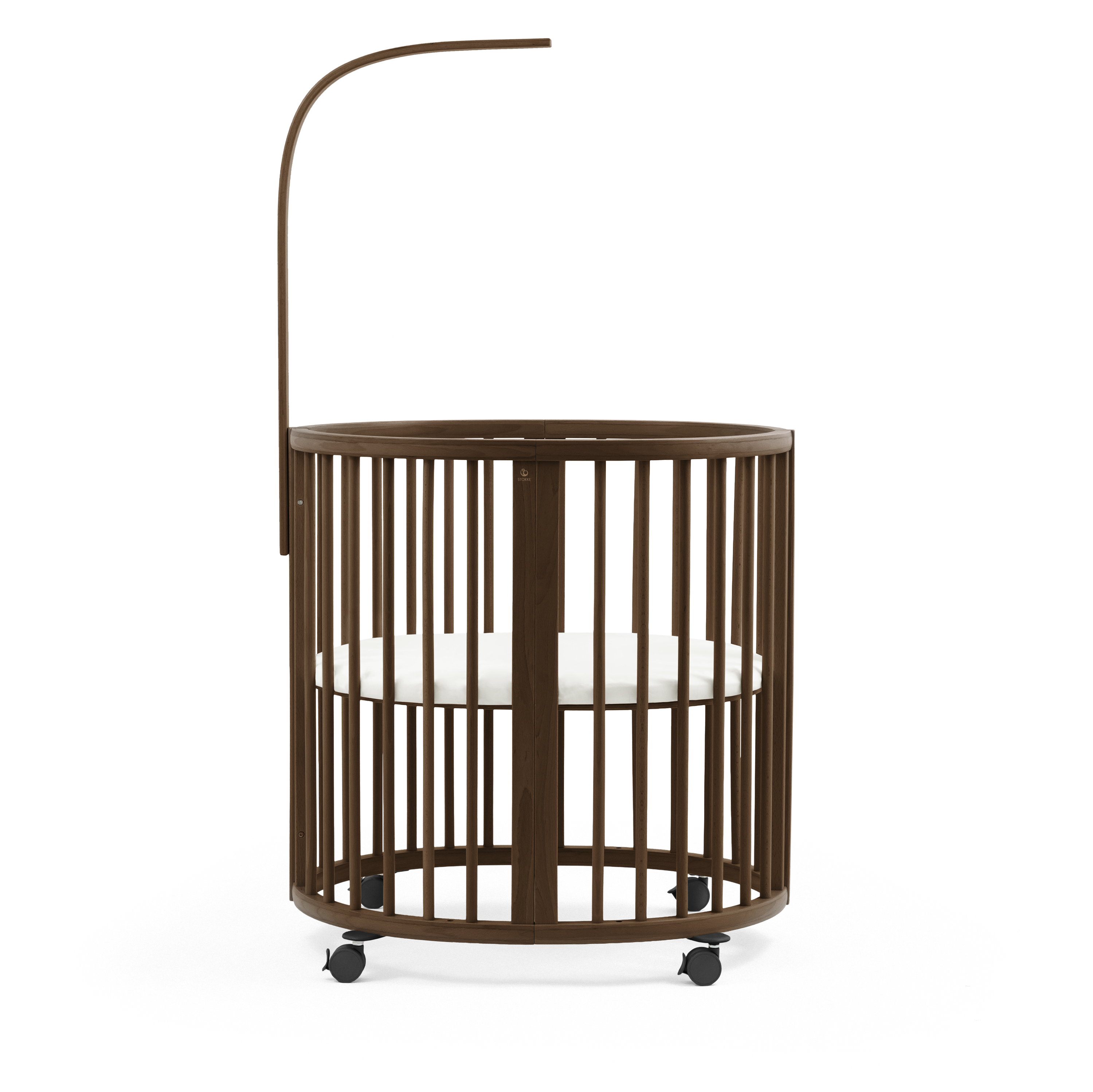 Stokke® Sleepi™ Mini​ Crib with Mattress​, Drape rod & Sheet, Warm Brown, mainview galery image 1