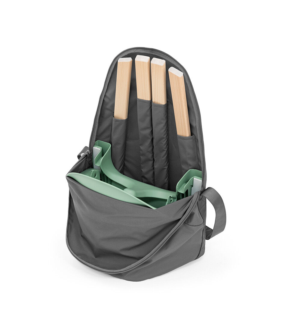 Stokke® Clikk™ Travel Bag, Dark Grey. Open.