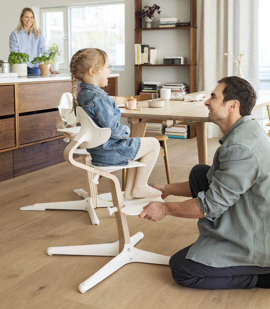 Stokke® Nomi® Chair and High Chair, Natural/White.