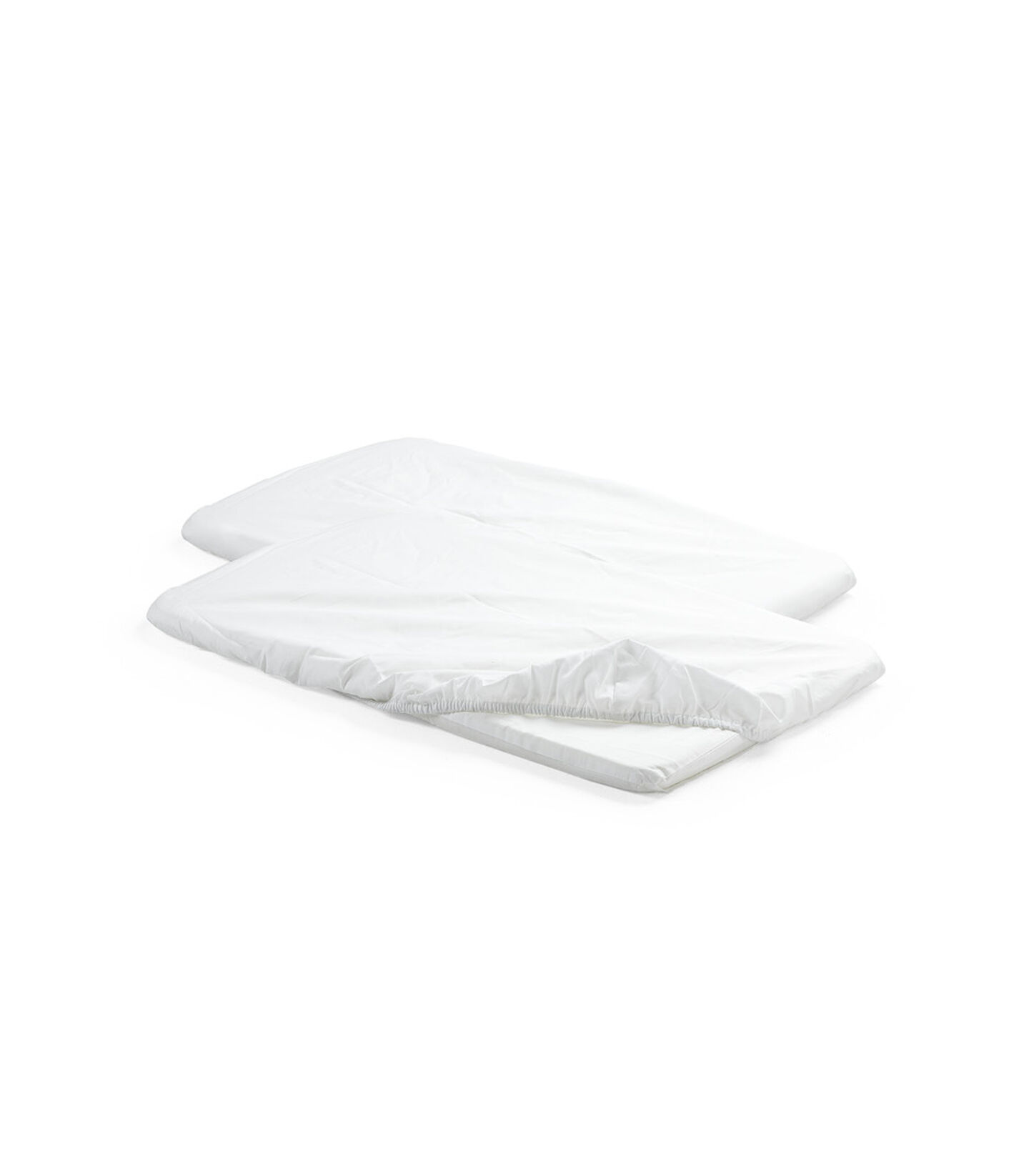 Stokke® Home™ Cradle Fitted Sheet 2pc White, White, mainview view 1