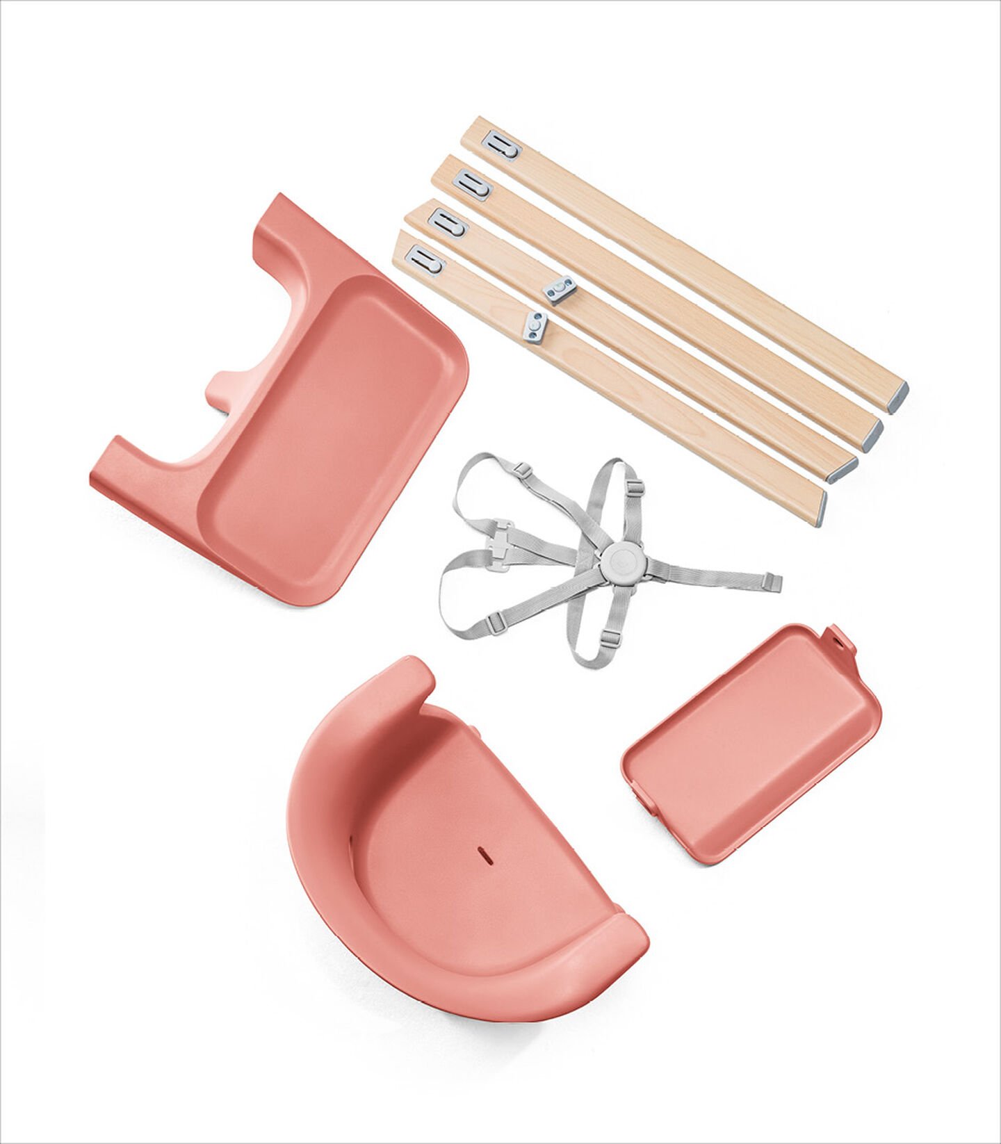 Stokke® Clikk™ High Chair Soft Pink, Corail lumineux, mainview view 7