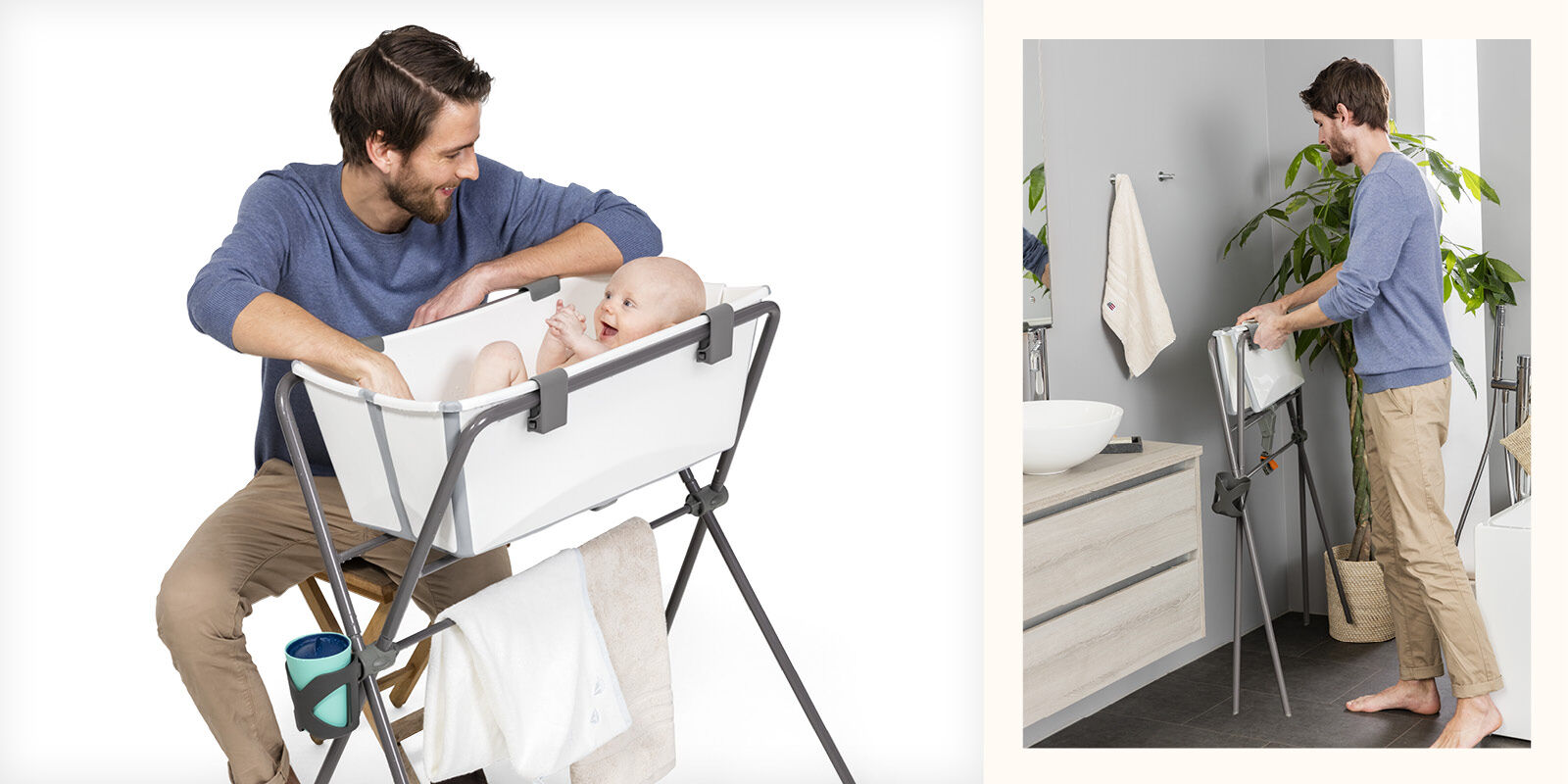STOKKE FLEXI BATH X-LARGE Blanc, www.millelunes.com