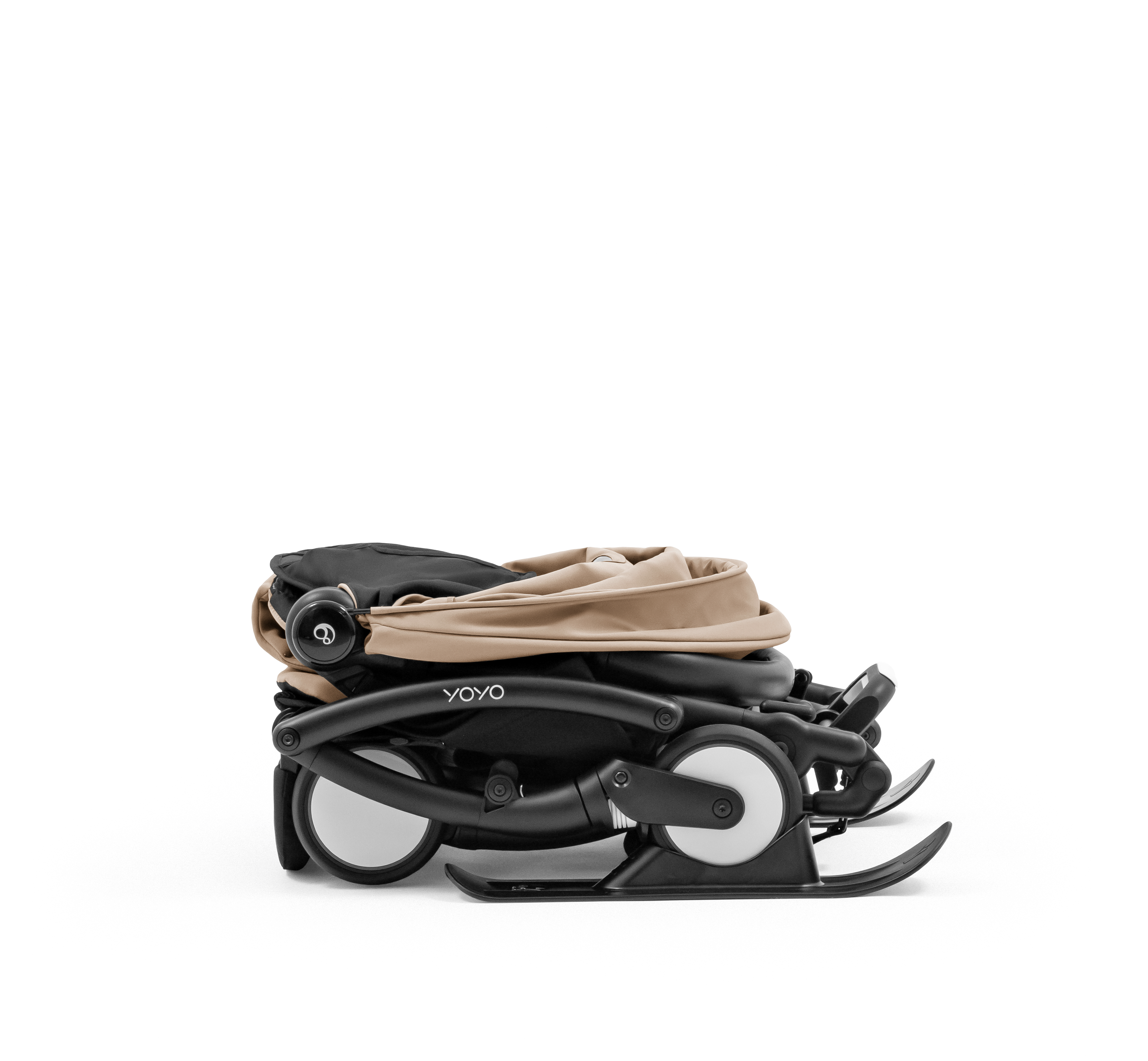 Stokke® YOYO5 Seat Pack Taupe. Folded. Skiis. galery image 6