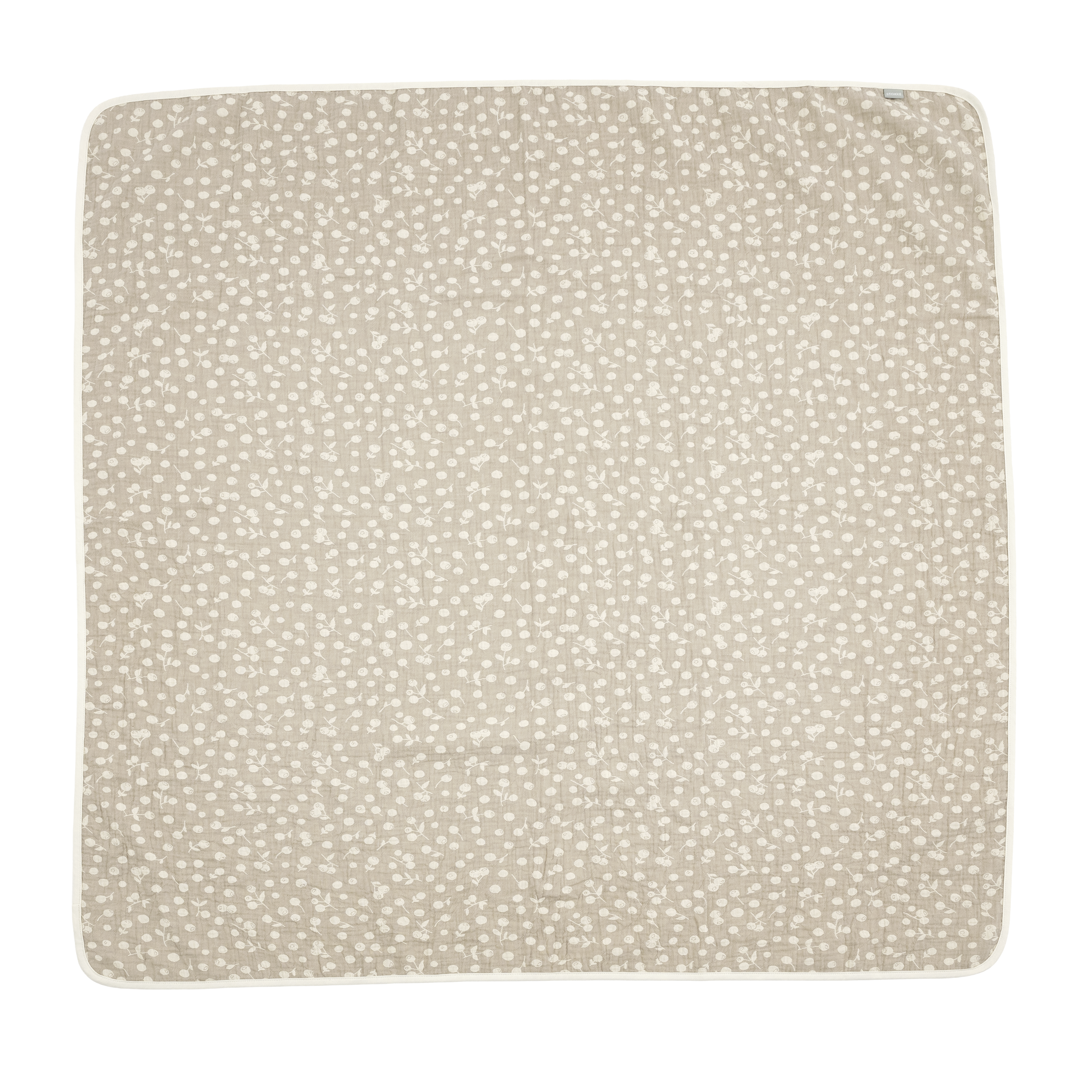 Stokke® Svøpeteppe i musselin 110 x 110, Birch Beige Berries, mainview bilde 1