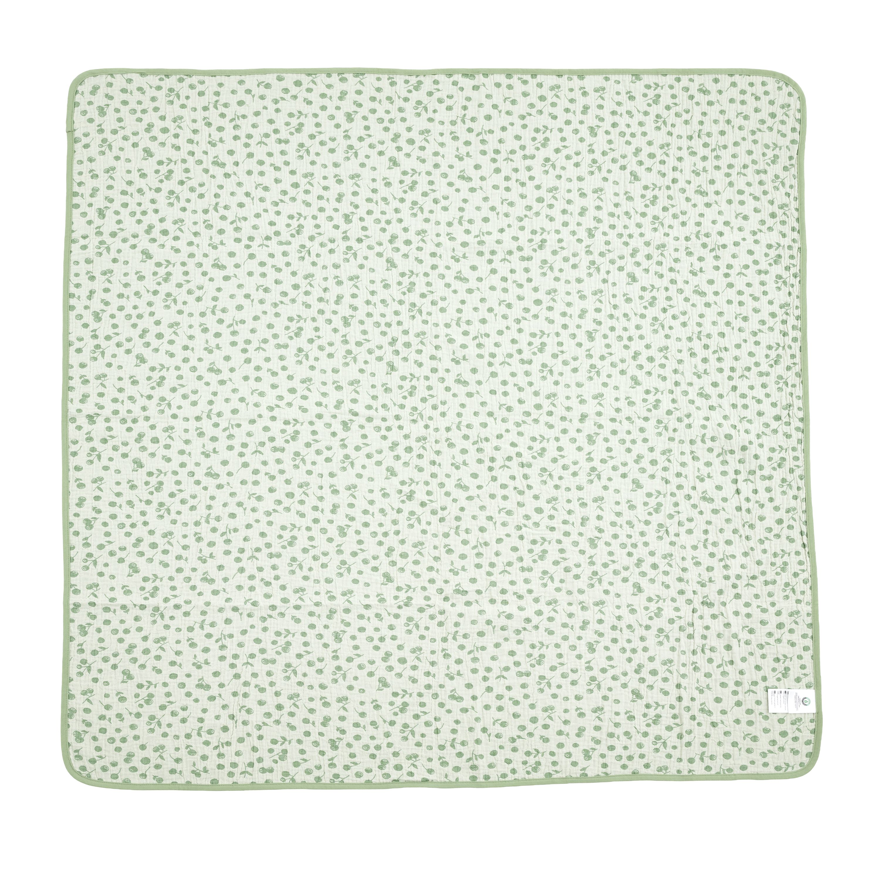 Stokke® Örgülü Müslin Battaniye 110x110 , Sage Green Berries, mainview