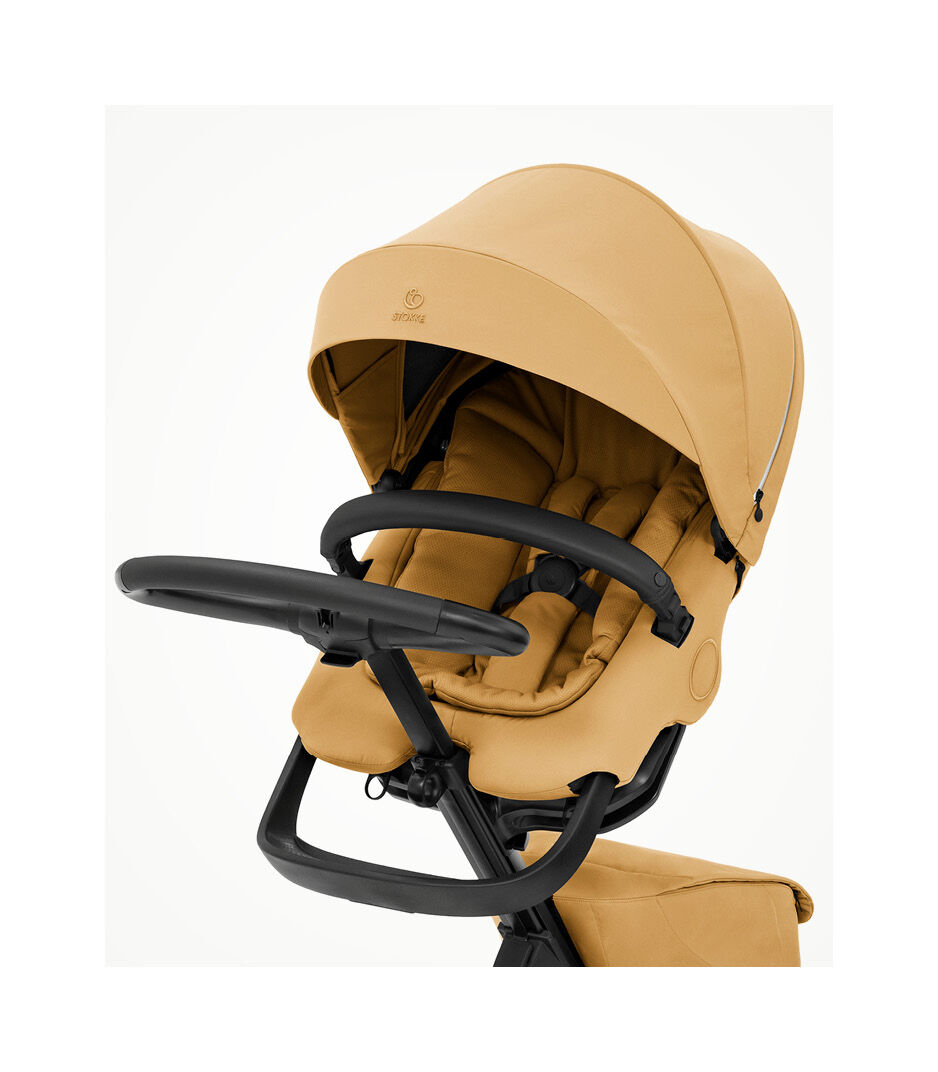 Stokke® Xplory® X Golden Yellow Stroller with Seat.
