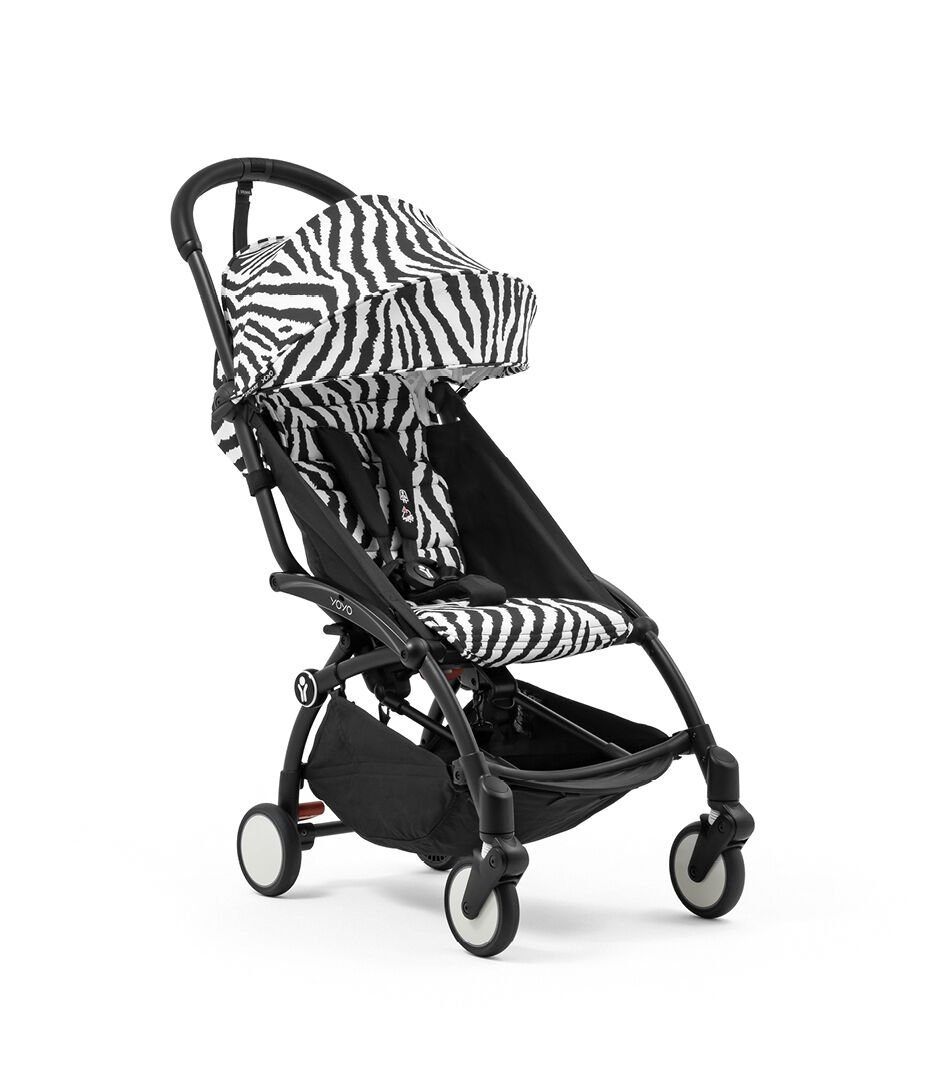 Stokke® YOYO³ stroller from 6 months, Zebra with Black Frame, mainview galery image 1