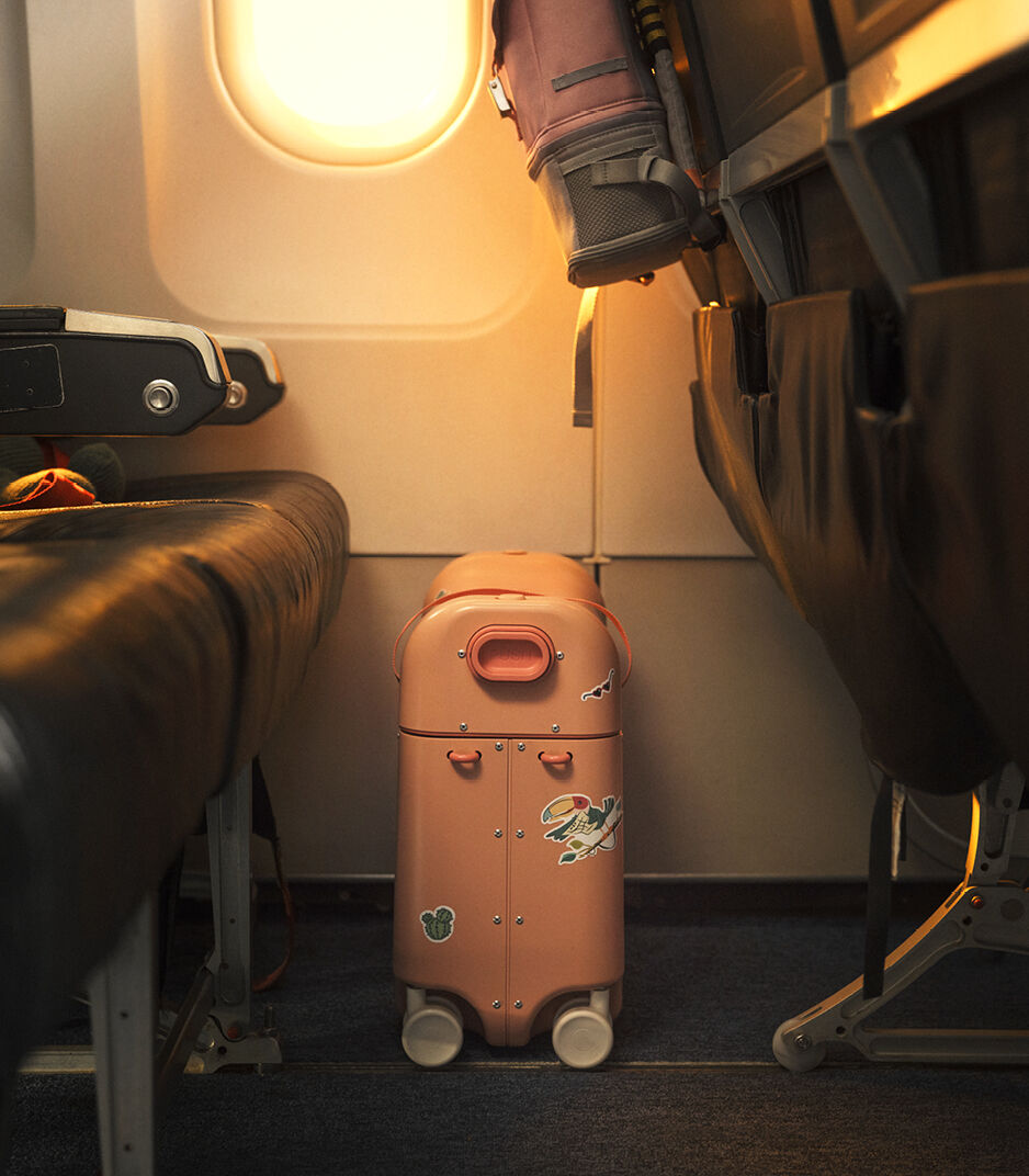 Stokke® JetKids™ BedBox™ - Ride-On Suitcase & Bed, Coral Pink, mainview galery image 4