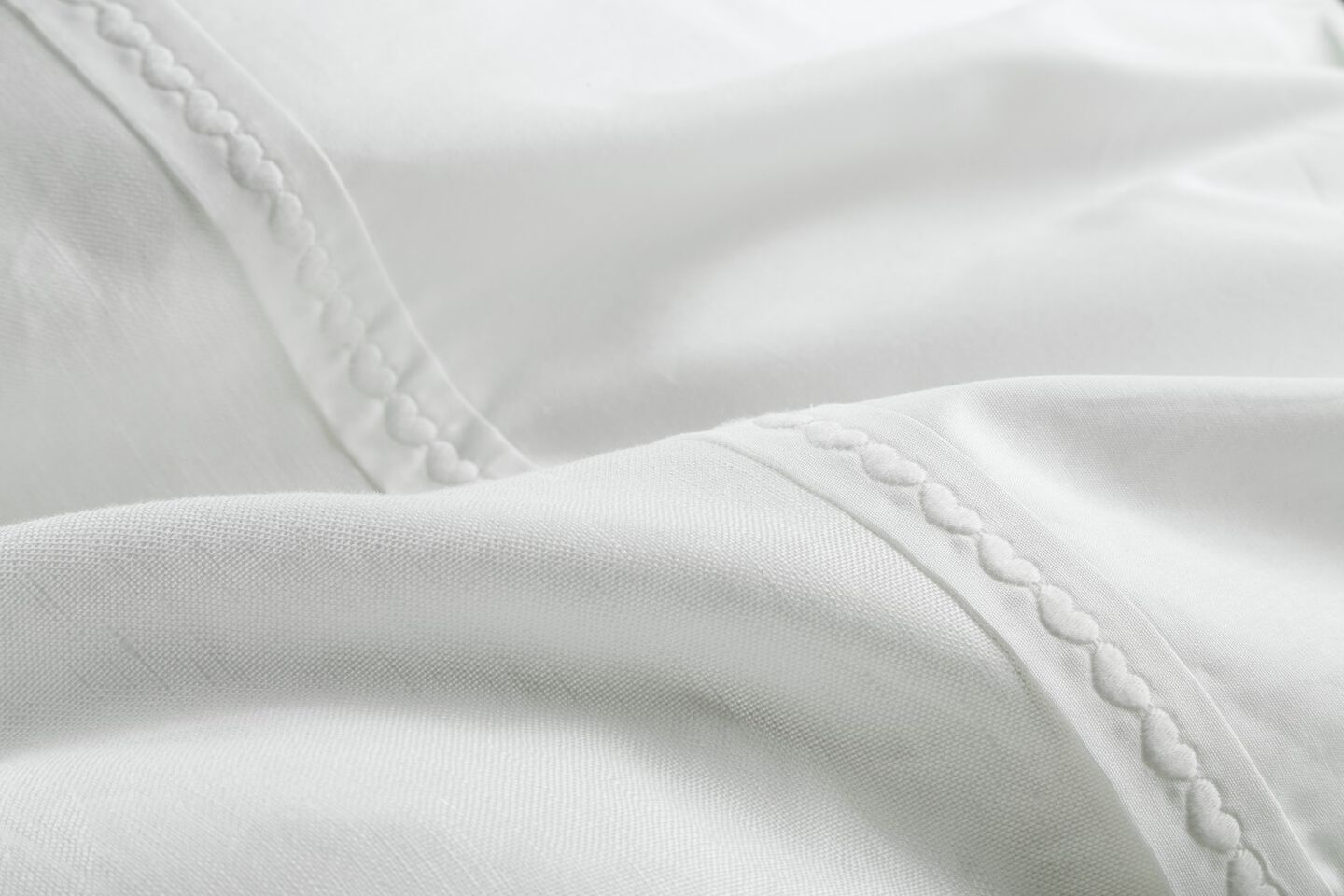 Stokke&reg; Textiles. Bedlinen White. Detail.