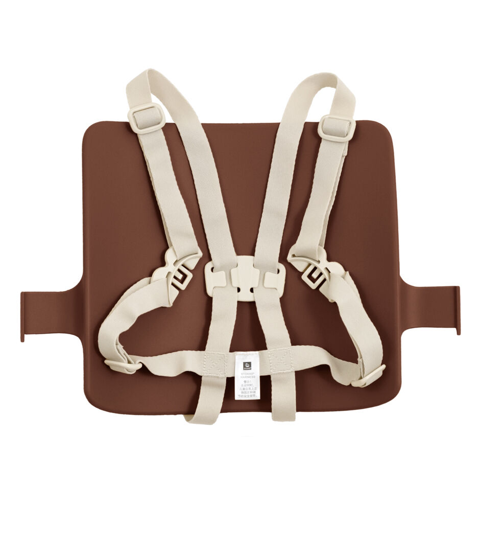 Tripp Trapp® Baby Set2 back rest, Warm Brown. US variant with Stokke Harness, Beige.