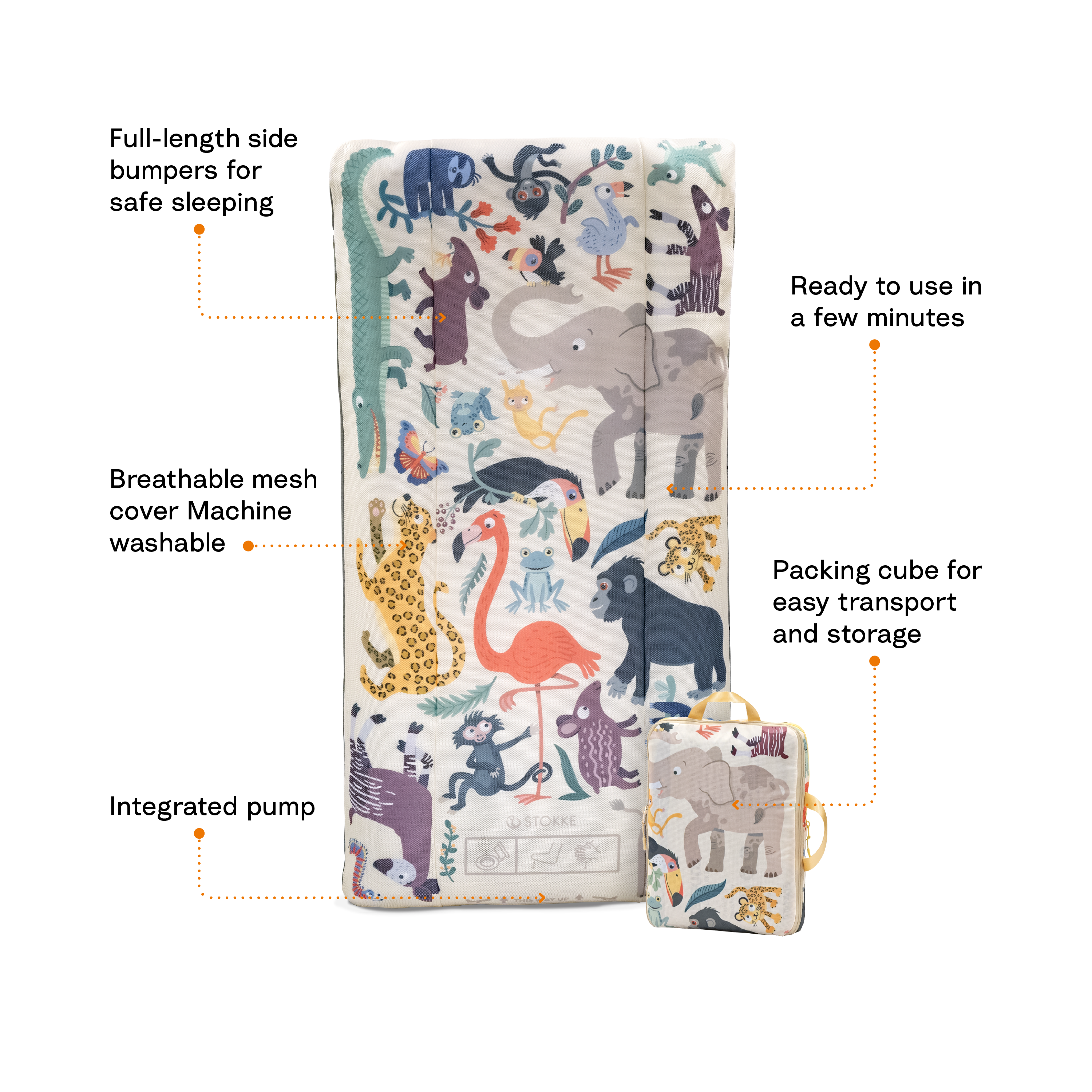 Stokke® JetKids™ CloudSleeper - Portable Travel Bed, Animal Family, mainview galery image 8