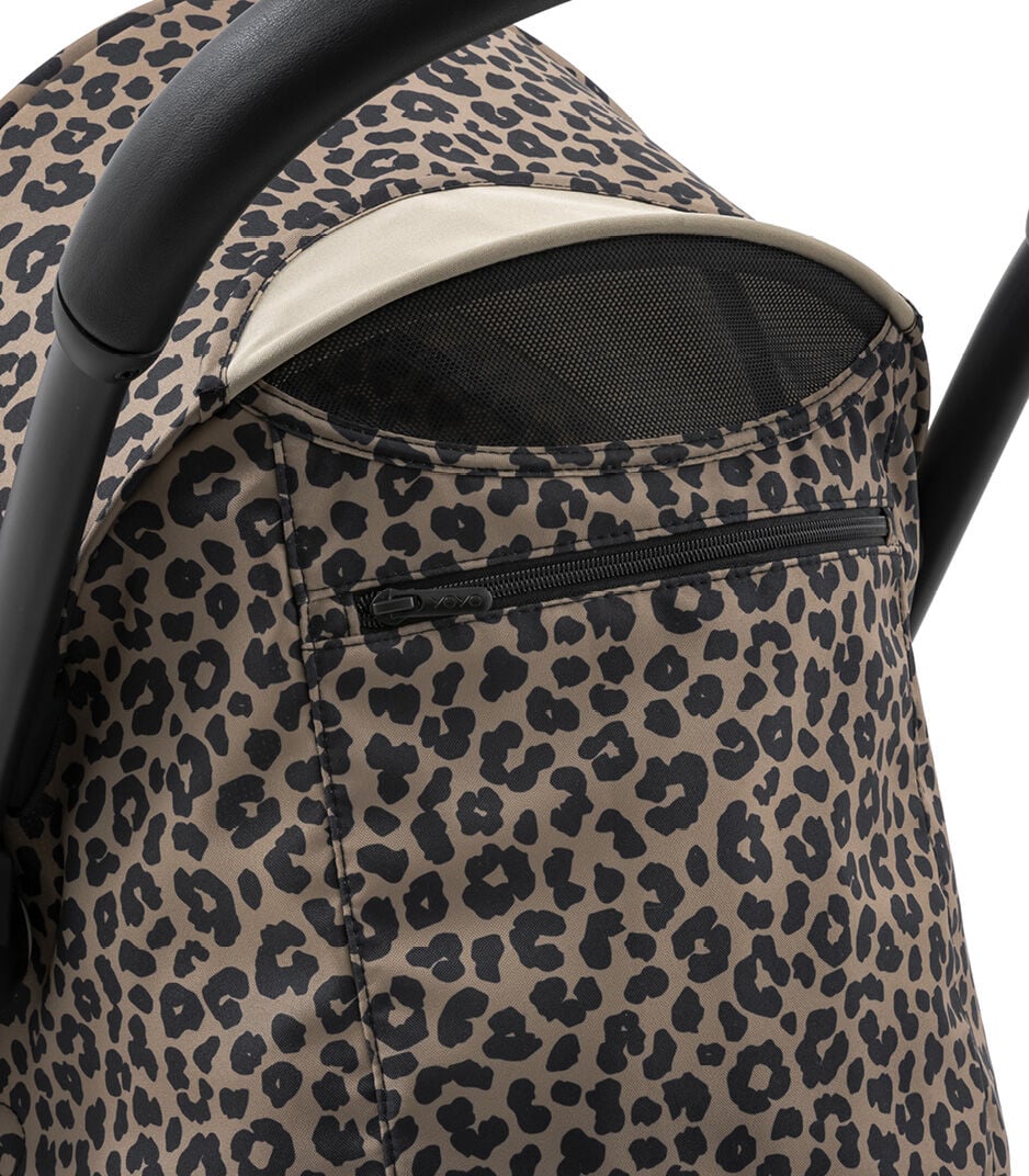 Stokke® YOYO® 6+ Leopard. Black frame. Ventilation detail.  Close-up. Back view. galery image 10