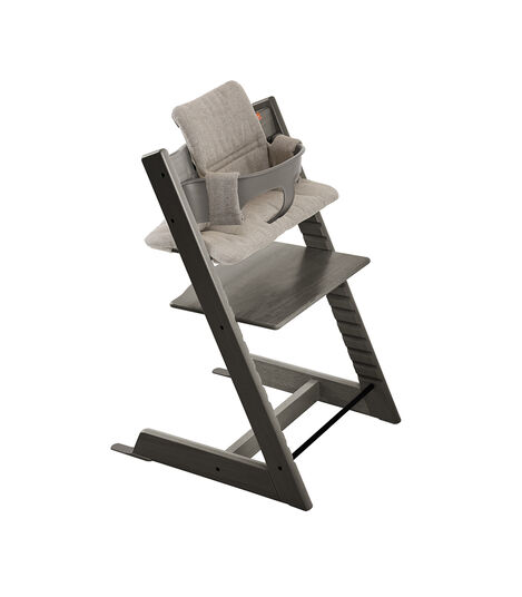 Højstol af den skandinaviske designer Peter Opsvik. En behagelig og ergonomisk bøgetræsstol, som vokser med dit barn - fra nyfødt voksenalderen.