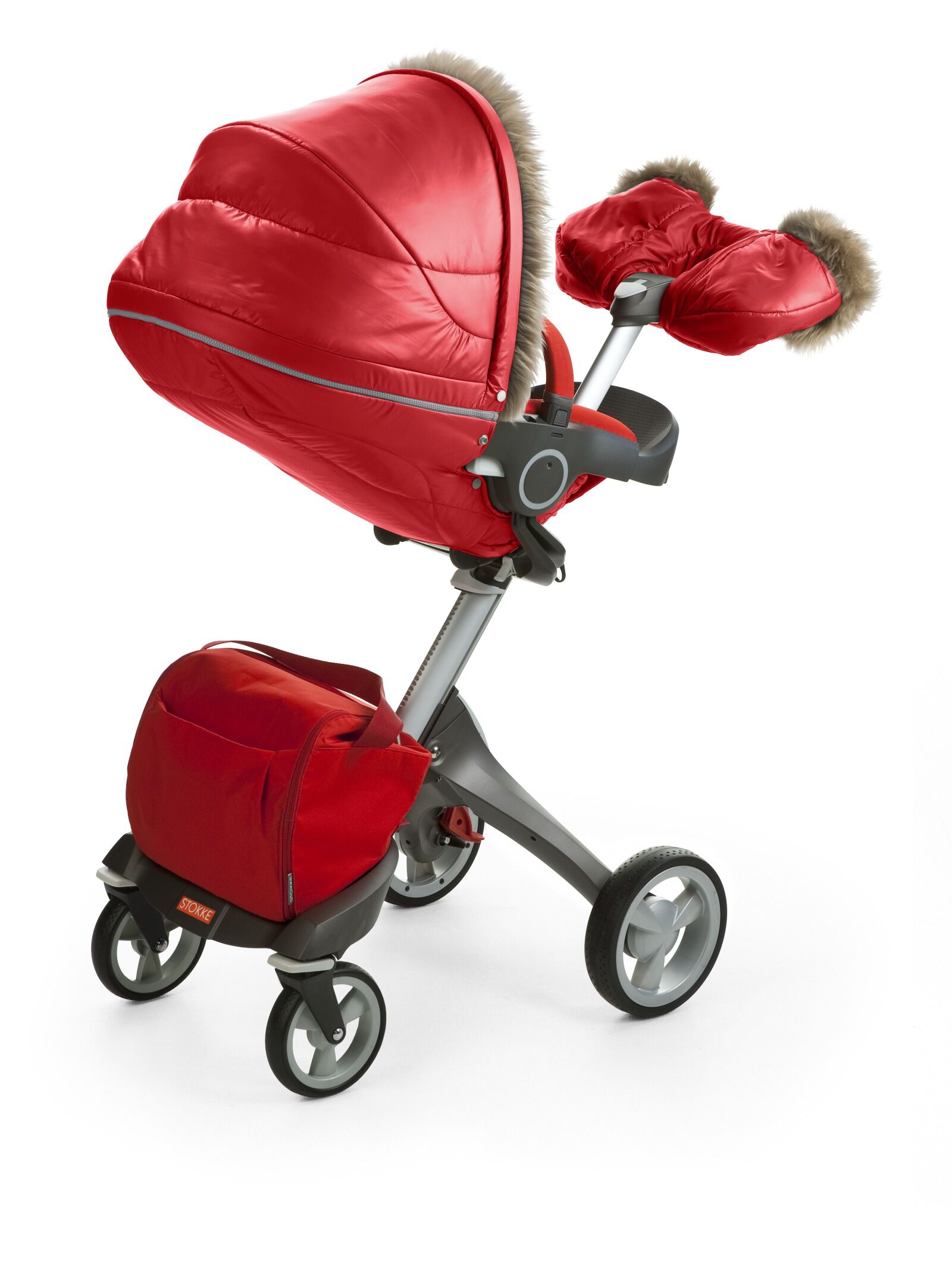 stokke stroller red