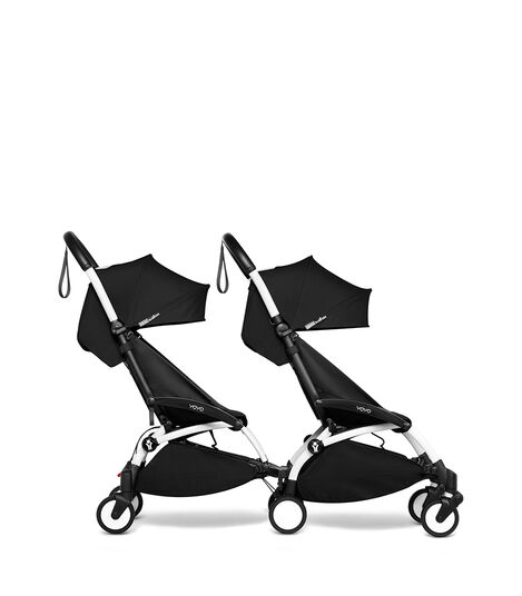 YoYo² Stroller White Frame with Black Textiles, Black, mainview view 8