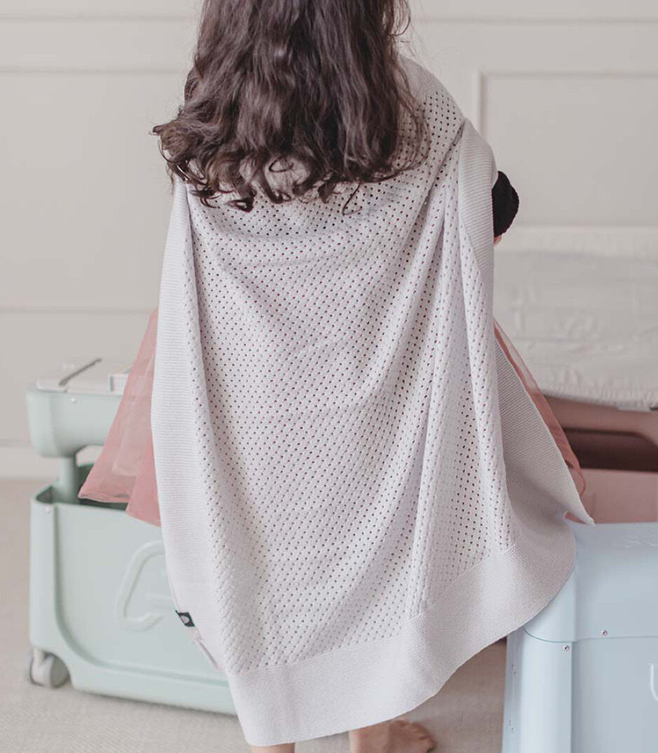 ジェットキッズ バイ ストッケ メリノウールブランケット, グレー, mainview イメージギャラリー 3