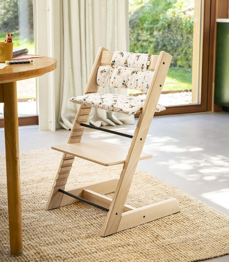 Tripp Trapp® Chair, Natural. Disney Mickey Celebration Cushion. view 4
